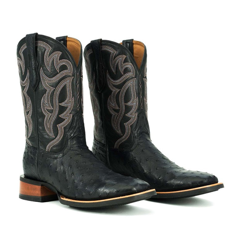 Classic Ostrich Leather Cowboy Boots