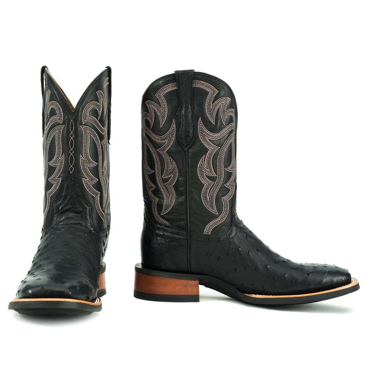 Classic Ostrich Leather Cowboy Boots