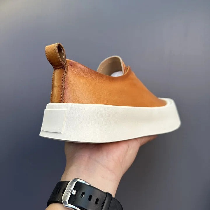 Handmade Retro Zipper Loafers
