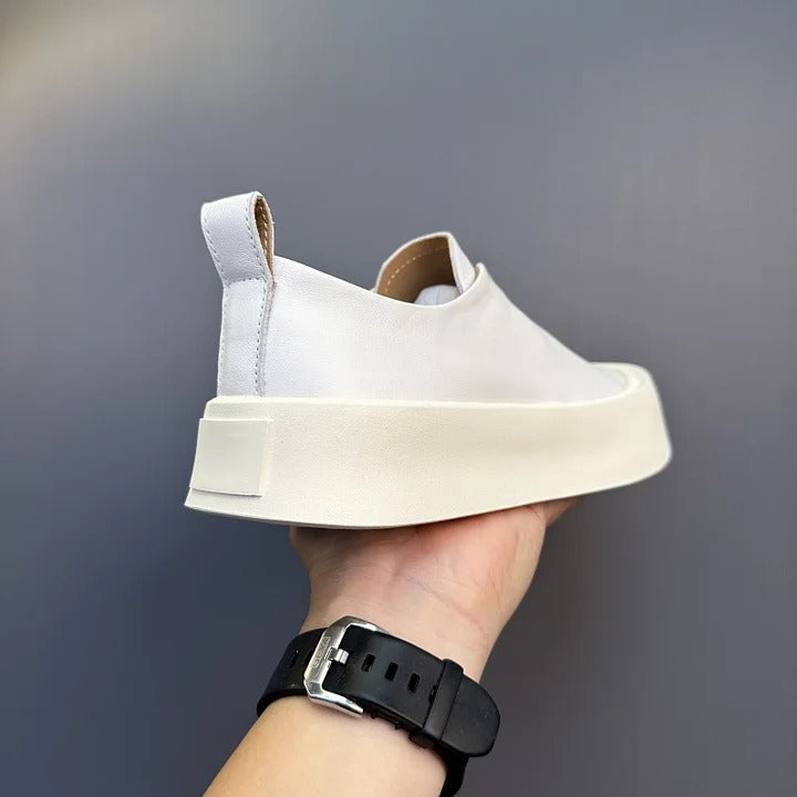 Handmade Retro Zipper Loafers