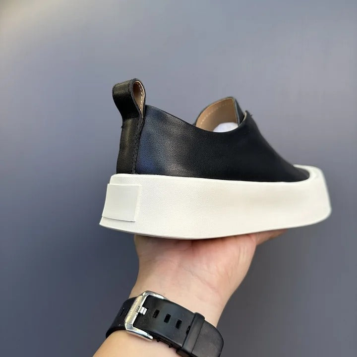 Handmade Retro Zipper Loafers