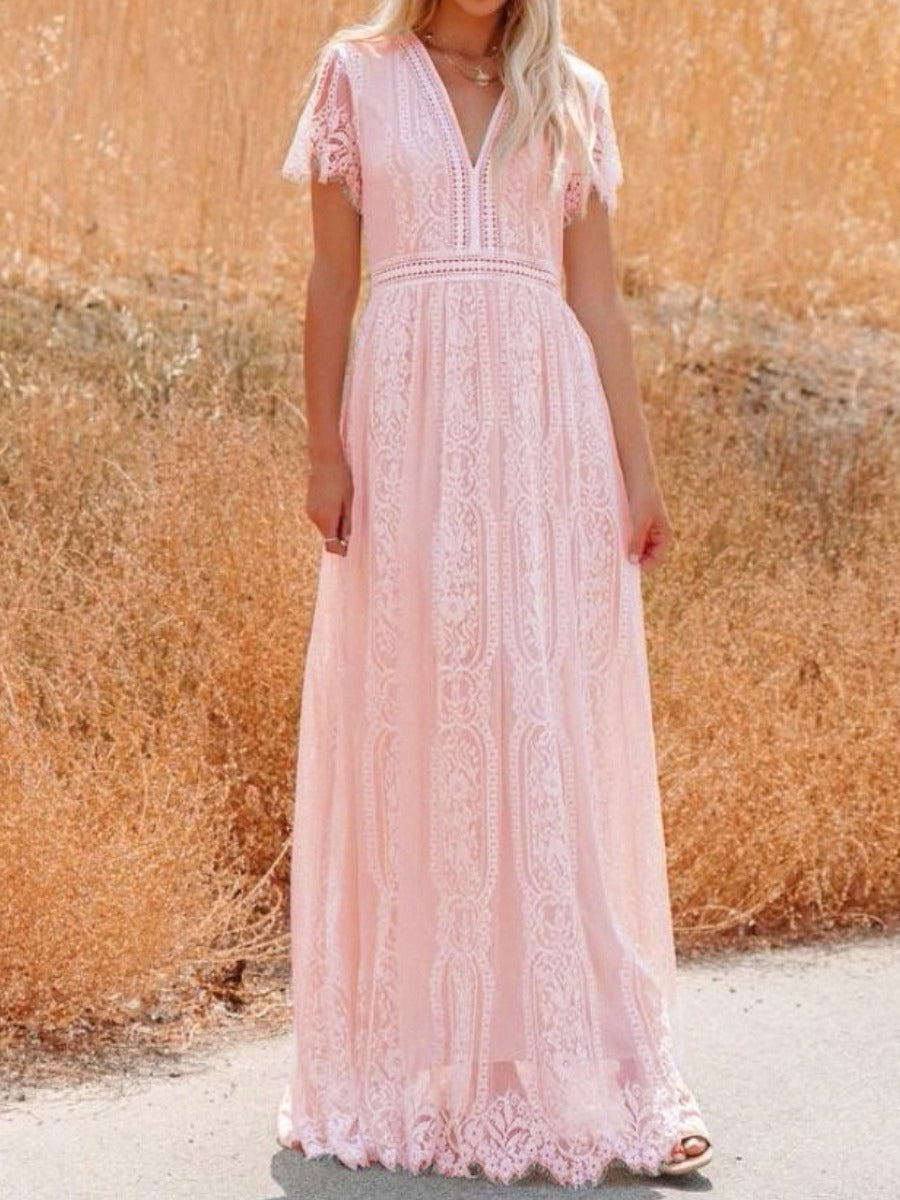 Classy Lace Breathable Maxi Dress