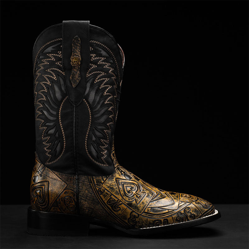 Men's Poker Western Cowboy Boots