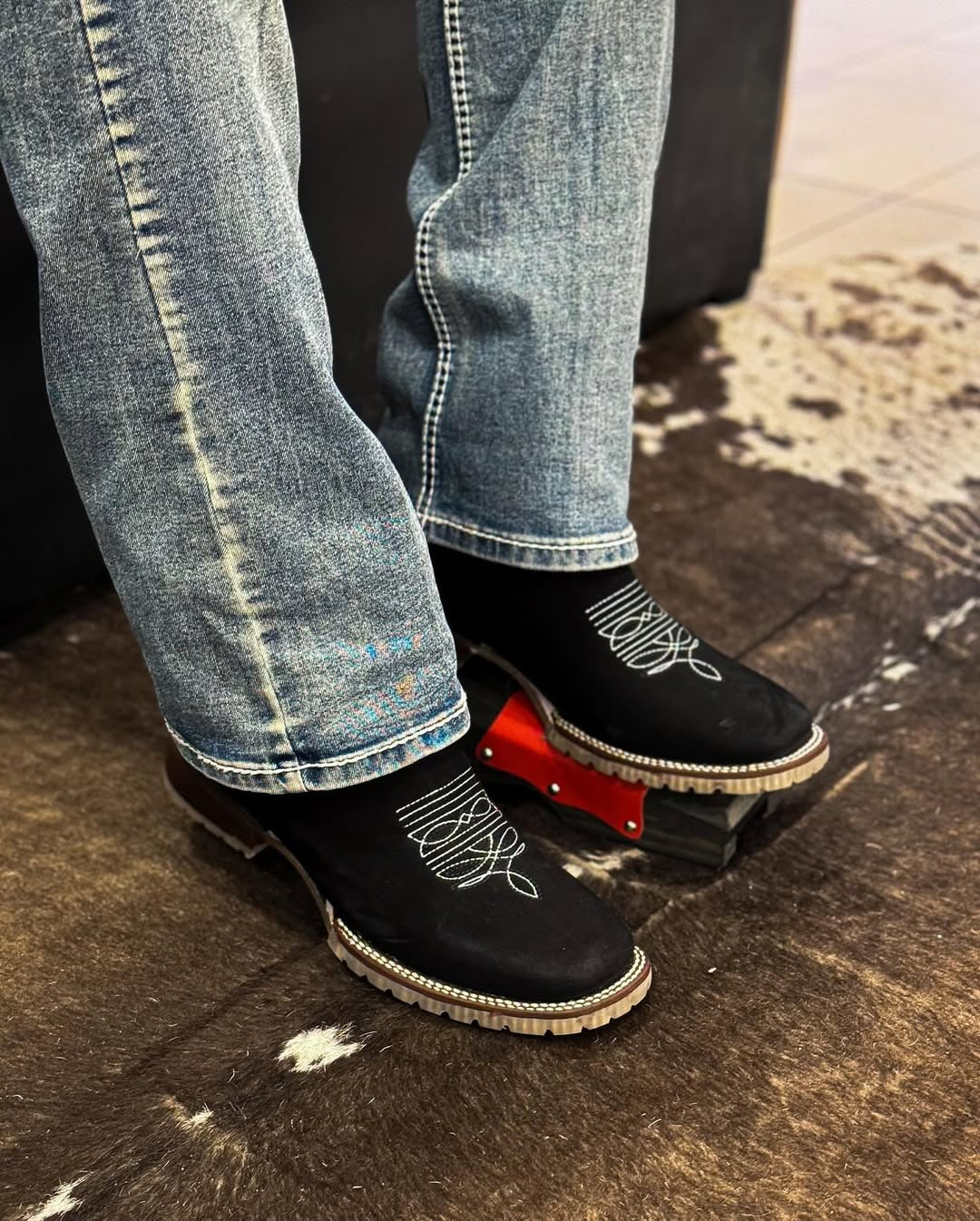 Handcrafted Wide Square Toe Cowboy Boots