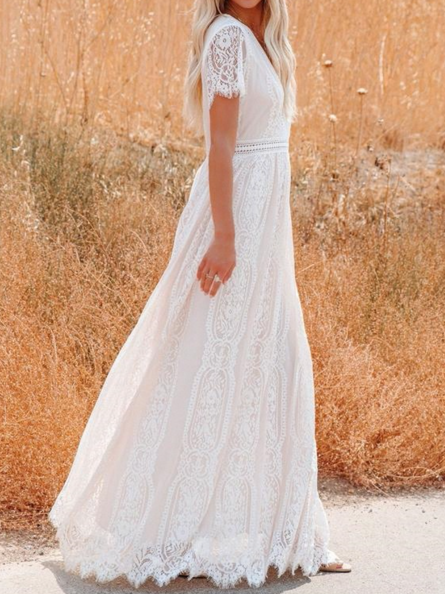 Classy Lace Breathable Maxi Dress