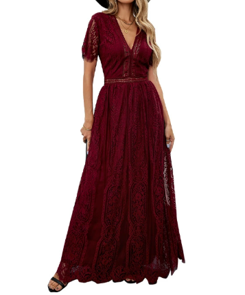 Classy Lace Breathable Maxi Dress