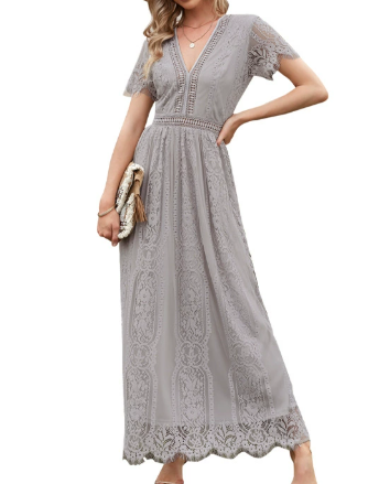 Classy Lace Breathable Maxi Dress