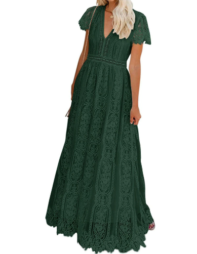 Classy Lace Breathable Maxi Dress