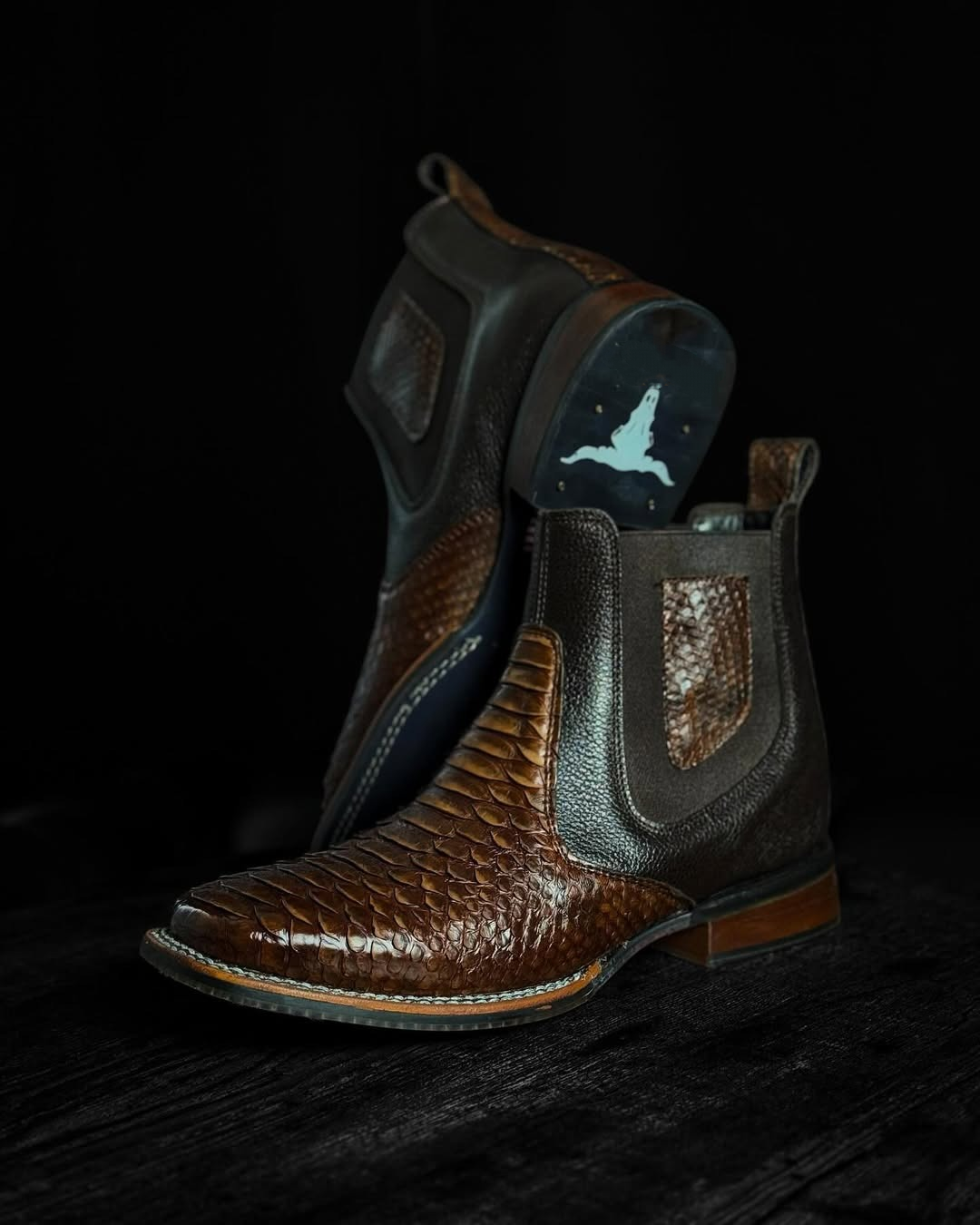 Original Handcrafted Python Ankle Boots