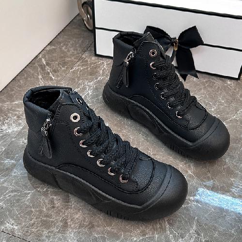 Casual Thick-Soled Waterproof Leather Boots