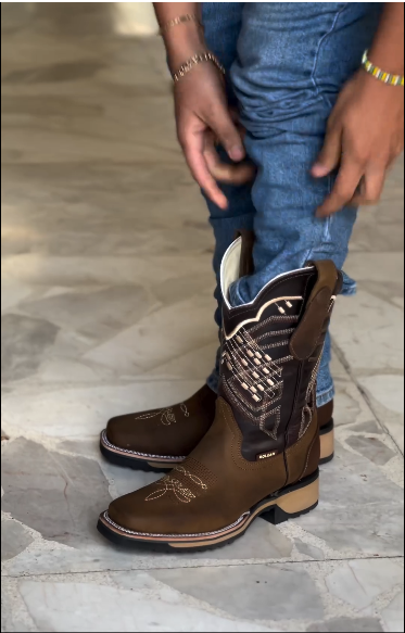 Handcrafted Embroidered Vintage Cowboy Boots