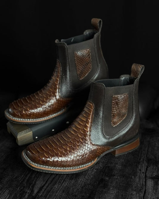 Original Handcrafted Python Ankle Boots
