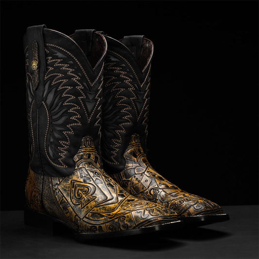 Men's Poker Western Cowboy Boots