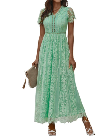 Classy Lace Breathable Maxi Dress