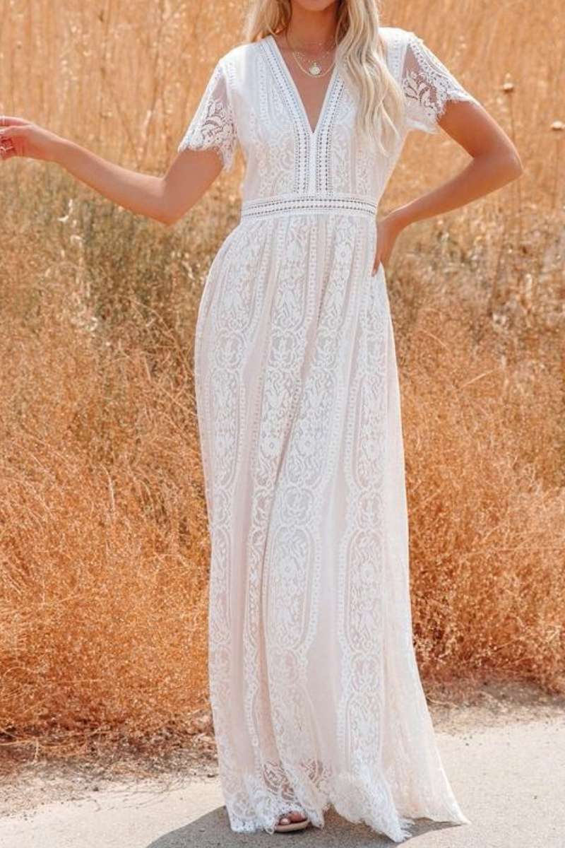 Classy Lace Breathable Maxi Dress