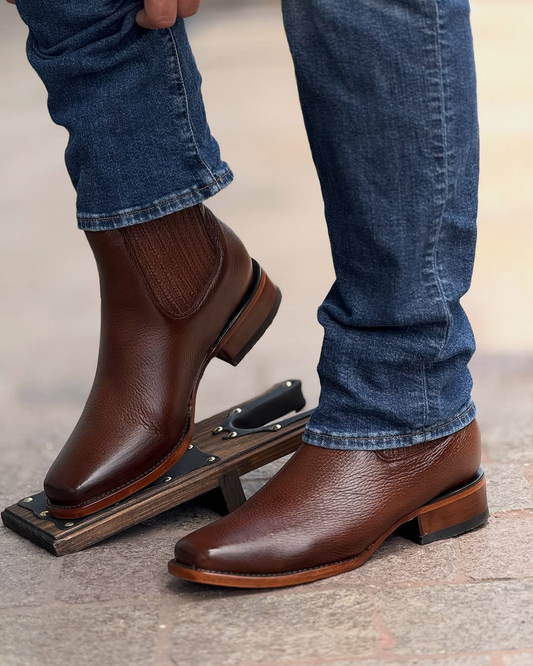 Men's Handmade Deerskin Ankle Boots
