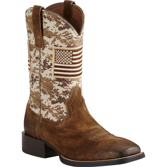 Men's Sport Patriot Camo Western Boots