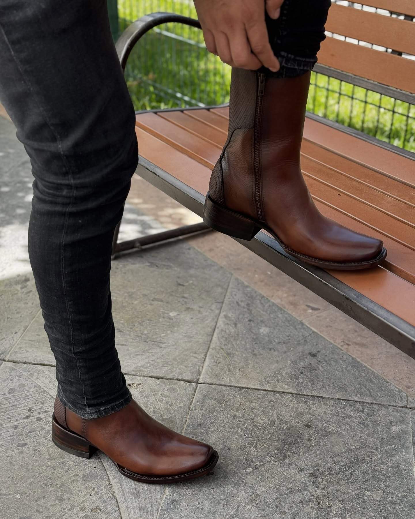 Italian Handcrafted Deerskin Cowboy Boots