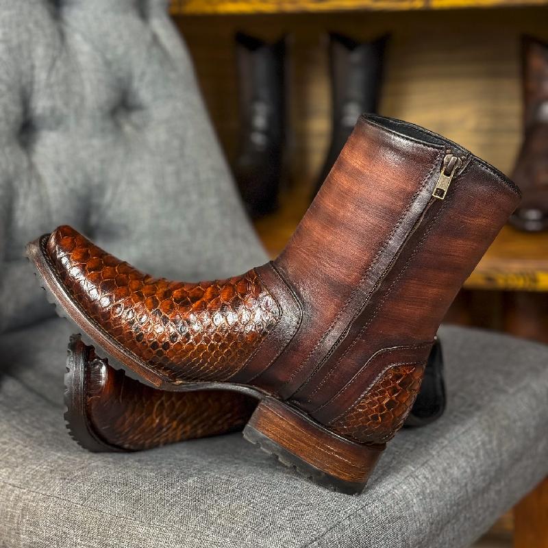 Men's Retro Python Western Cowboy Boots